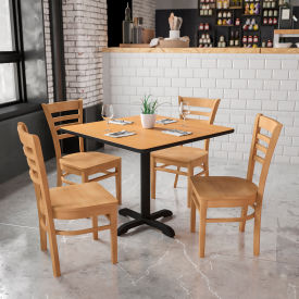 Flash Furniture Ladder Back Restaurant Chair - Natural Wood - Hercules Series