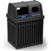Parkview Recycling & Trash Can 50 Gallon Black