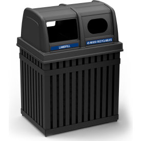 Parkview Recycling & Trash Can 50 Gallon Black