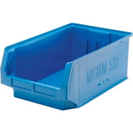 Quantum Plastic Magnum Stacking Bin 12""W x 20""D x 8""H Blue