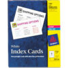 Avery® UnRule Index Cards for Laser and Inkjet Printers 5388 3"" x 5"" White 50/Box