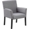 Boss Contemporary Linen Guest Chair Medium Gray
