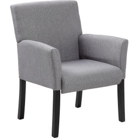 Boss Contemporary Linen Guest Chair Medium Gray