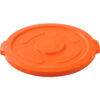 Global Industrial™ Plastic Trash Can Lid - 55 Gallon Bright Orange