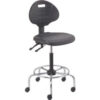 Interion® 4-Way Black Adjustable Shop Stool With Chrome Base