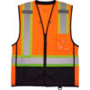 Ergodyne® GloWear® 8251HDZ-BK Two Tone Hi-Vis Safety Vest ANSI Class 2 S/M Orange