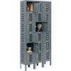 Global Industrial Capital® 6-Tier 18 Door Ventilated Box Locker 36""Wx15""Dx78""HAssembled