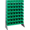 Quantum QRU-16S-230-48 Single Sided 16 Rail Unit With 48 QUS230 Ultra Stack & Hang Bins Green