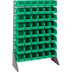 Quantum QRU-16S-230-48 Single Sided 16 Rail Unit With 48 QUS230 Ultra Stack & Hang Bins Green