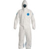 DuPont™ Tyvek® 400D CoverallHoodElastic Wrist & AnkleStormflapWhite BlueXL25/Qty