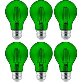 Sunlite Orange Transparent LED Light Bulb 4-1/2-Watt Dimmable 6-Pack