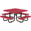 Global Industrial™ 46"" Square Kids Picnic Table Expanded Metal Red