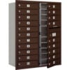 4C Horizontal Mailbox 41""H Double Column 20 MB1 Doors Front Load Bronze USPS