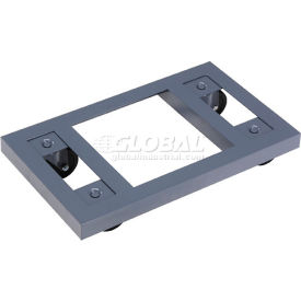 Global Industrial™ Steel Dolly with Open Deck & Rubber Wheels 1200 Lb. Capacity 27 x 16