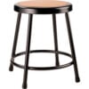 Interion® 18"" Steel Work Stool with Hardboard Seat - Backless - Black - Pack of 2