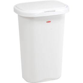 Rubbermaid® Liner Lock™ Spring Top™ Wastebasket 5l58 52 Qt White