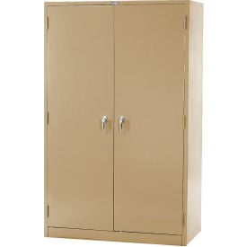 Global Industrial™ Heavy Duty Storage Cabinet Turn Handle 48""W x 24""D x 78""H Tan Assembled