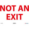 Global Industrial™ Not An Exit Sign 14''W x 10''H Pressure Sensitive Vinyl