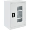 Global Industrial™ Clear View Wall Storage Cabinet 18""W x 12""D x 26""H Assembled Off White