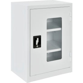 Global Industrial™ Clear View Wall Storage Cabinet 18""W x 12""D x 26""H Assembled Off White
