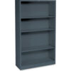 HON® Metal Bookcase Four-Shelf 34-1/2""W x 12-5/8""D x 59""H Charcoal