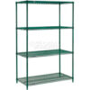 Nexel® 4 Shelf Poly-Green® Wire Shelving Unit Starter 60""W x 24""D x 63""H