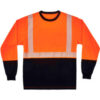 Ergodyne® GloWear 8281BK Hi-Vis Performance Long Sleeve T-Shirt Type R Class 2 S Orange