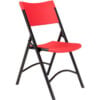 National Public Seating Folding Chair - Blow Molded Resin - Red