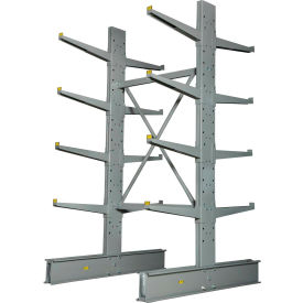Global Industrial Double Sided Cantilever Rack Starter 2"" Lip48""Wx60""Dx96""H - Best Value Series