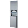 Bobrick® ClassicSeries™ Semi-Recessed Convertible Folded Paper Towel Dispenser/Receptacle