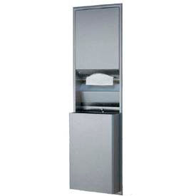 Bobrick® ClassicSeries™ Semi-Recessed Convertible Folded Paper Towel Dispenser/Receptacle