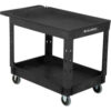 Global Industrial™ Utility Cart w/2 Shelves & 5"" Casters 44""L x 25-1/2""W x 32-1/2""H Black