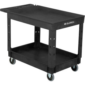 Global Industrial™ Utility Cart w/2 Shelves & 5"" Casters 44""L x 25-1/2""W x 32-1/2""H Black