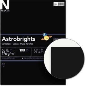 Neenah Paper Astrobrights Colored Card Stock 2202401 8-1/2"" x 11"" Eclipse Black™ 100/Pack