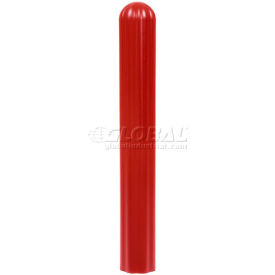 Eagle Ribbed Bollard Post Sleeve 4"" Red