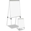 Universal® Adjustable White Board Easel Aluminum Frame 29""W x 41""H White Melamine