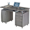 Techni Mobili Complete Workstation Computer Desk with Storage Gray