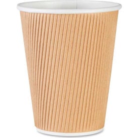 Genuine Joe GJO11260 - Rippled Hot Cups 12 Oz. 25/Pack Brown