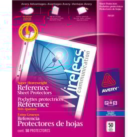 Avery® Super Heavyweight Reference Sheet Protectors 8-1/2""W x 11""H Nonglare 50/PK