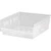 Plastic Nesting Storage Shelf Bin QSB109CL 11-1/8""W x 11-5/8""D x 4""H Clear