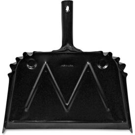 Genuine Joe Dust Pan Metal 20 Gauge Steel 12"" Black - GJO85151