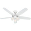 Hunter Fan Builder Plus 52"" Indoor Ceiling Fan 53236 - Snow White