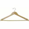 17"" L Wishbone W/ Satin Chrome Hook And Wooden Bar - Matte Teak