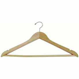 17"" L Wishbone W/ Satin Chrome Hook And Wooden Bar - Matte Teak