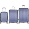 DUKAP Intely 3-Piece Smart Hardside Luggage Set 20""/28""/32"" - USB & Integrated Weight Scale - Blue