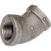 1/2 In. Black Malleable 45 Degree Elbow 150 PSI Lead Free