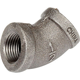 1/2 In. Black Malleable 45 Degree Elbow 150 PSI Lead Free