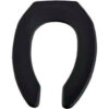 Bemis Heavy Duty Open Front Commercial Seat STA-TITE Hinges Elongated Style Black
