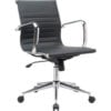 Interion® Antimicrobial Bonded Leather Conference Chair Black