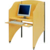 Interion® Privacy Study Carrel Teak